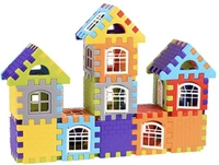 kipa (Made in India) Building Blocks Game Set - 72 pcs + 30 Windows, Multicolour